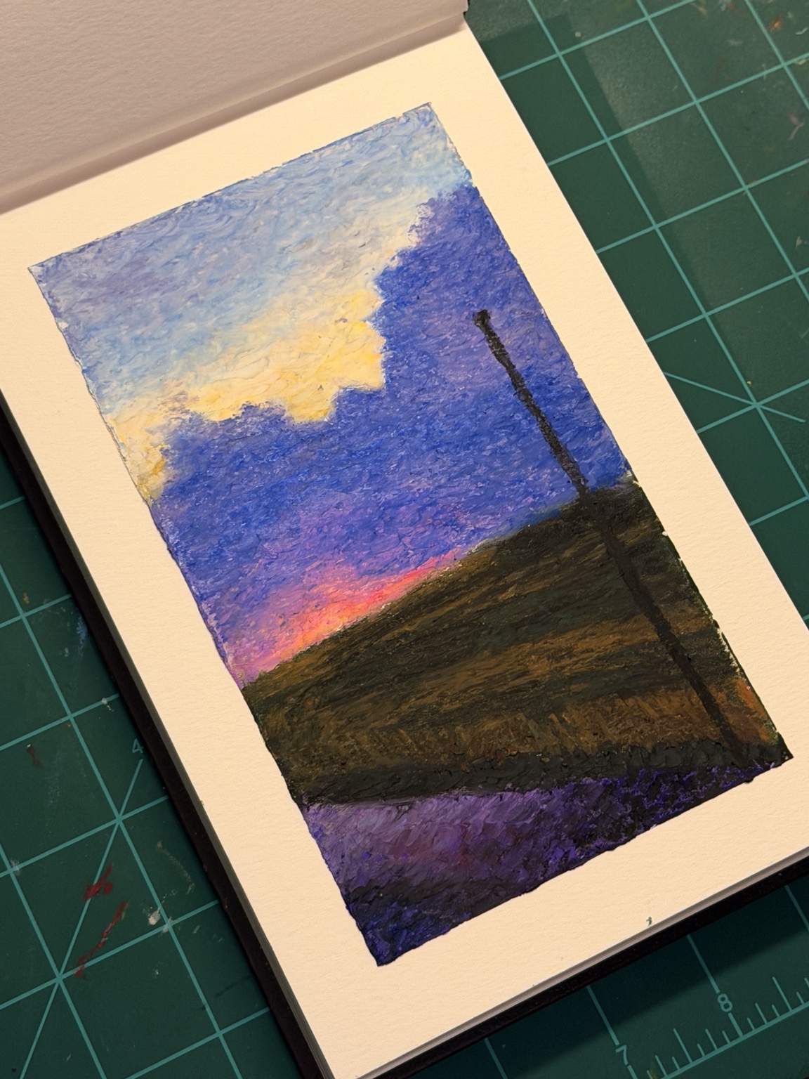 Angled artwork view